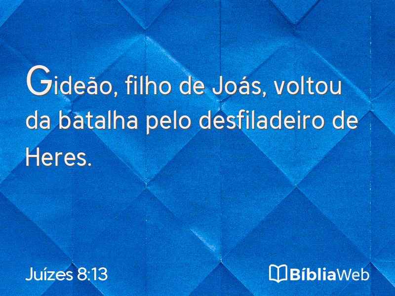 Juízes 8:13 em imagem para compartilhar