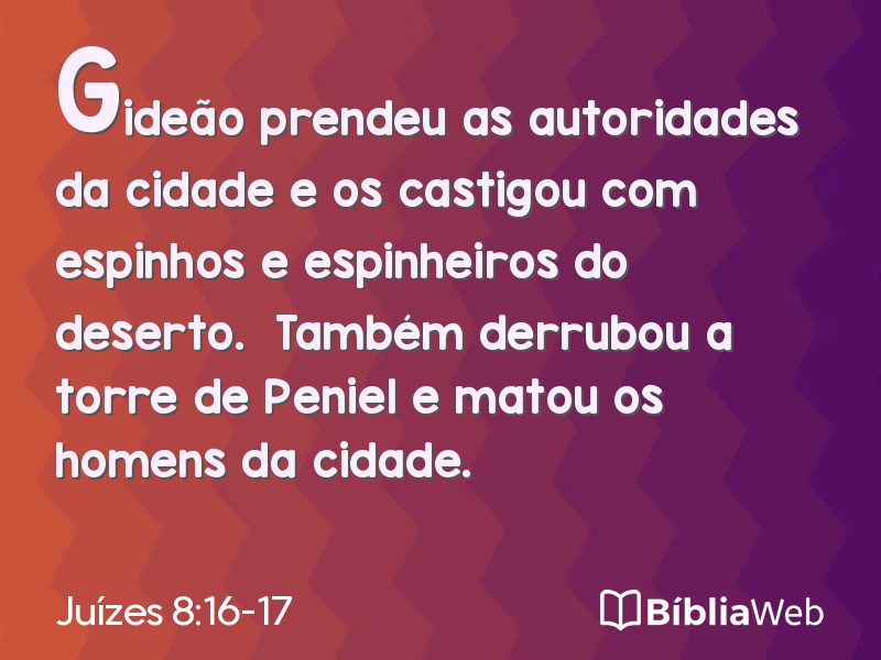 Juízes 8:16-17 em imagem para compartilhar