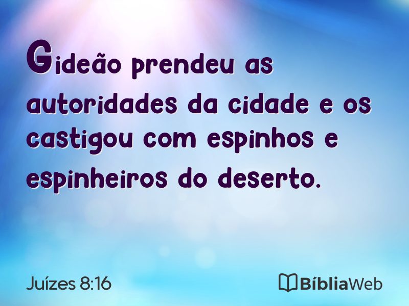 Juízes 8:16 em imagem para compartilhar