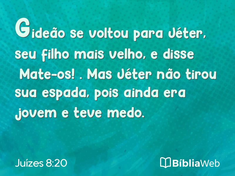 Juízes 8:20 em imagem para compartilhar