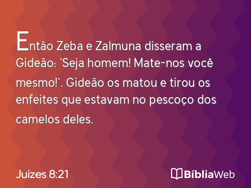 Juízes 8:21 em imagem para compartilhar