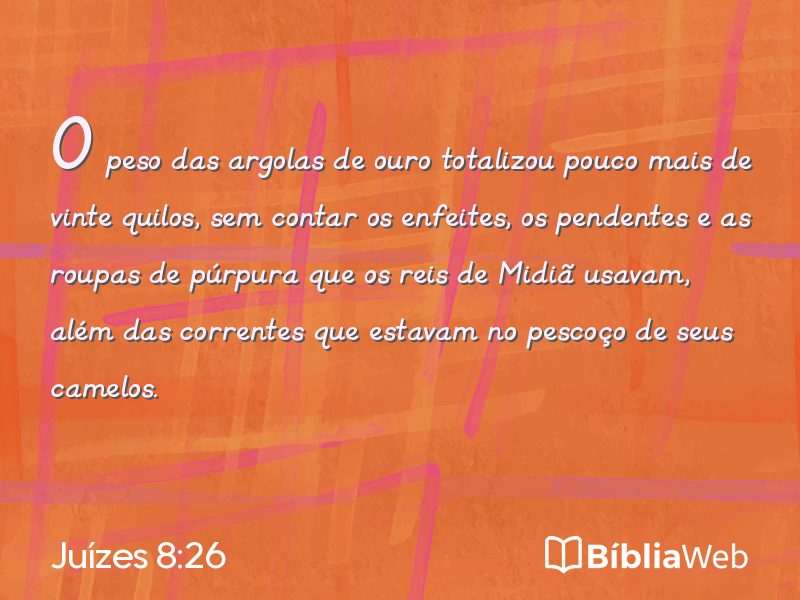 Juízes 8:26 em imagem para compartilhar