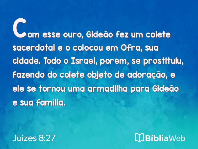 Juízes 8:27 em imagem para compartilhar