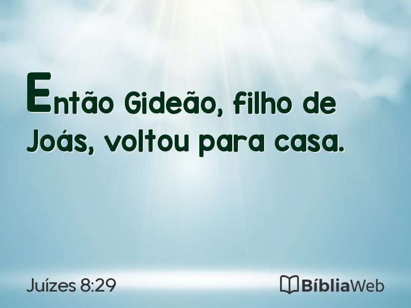 Juízes 8:29 em imagem para compartilhar