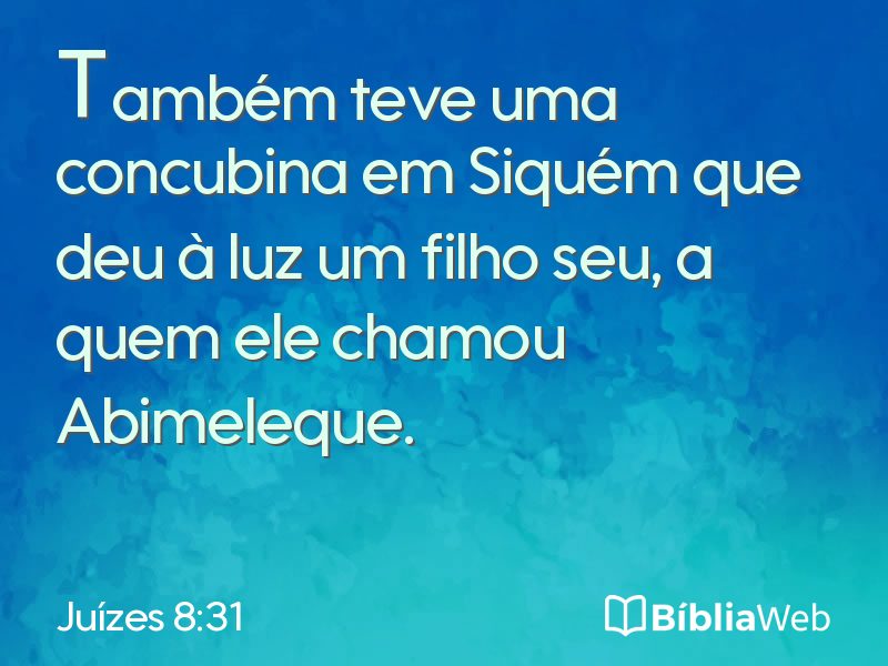 Juízes 8:31 em imagem para compartilhar