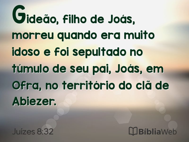 Juízes 8:32 em imagem para compartilhar