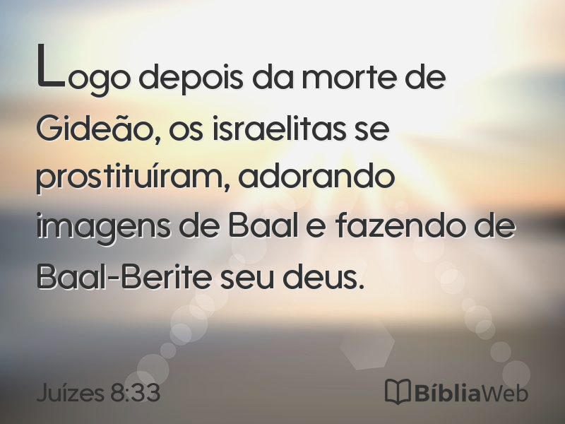 Juízes 8:33 em imagem para compartilhar