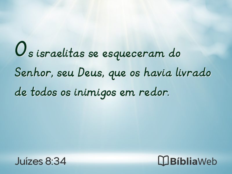 Juízes 8:34 em imagem para compartilhar