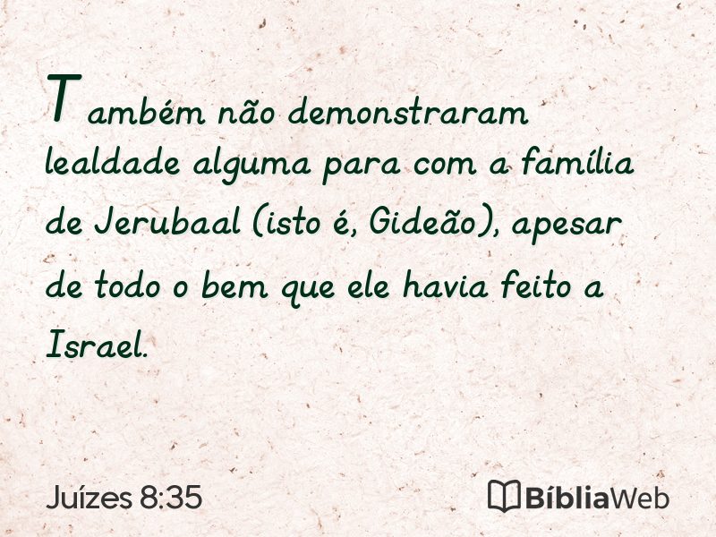 Juízes 8:35 em imagem para compartilhar