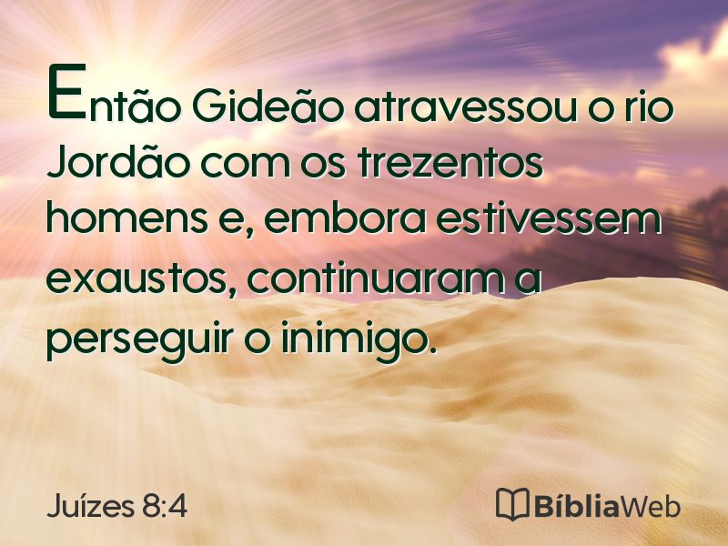 Juízes 8:4 em imagem para compartilhar
