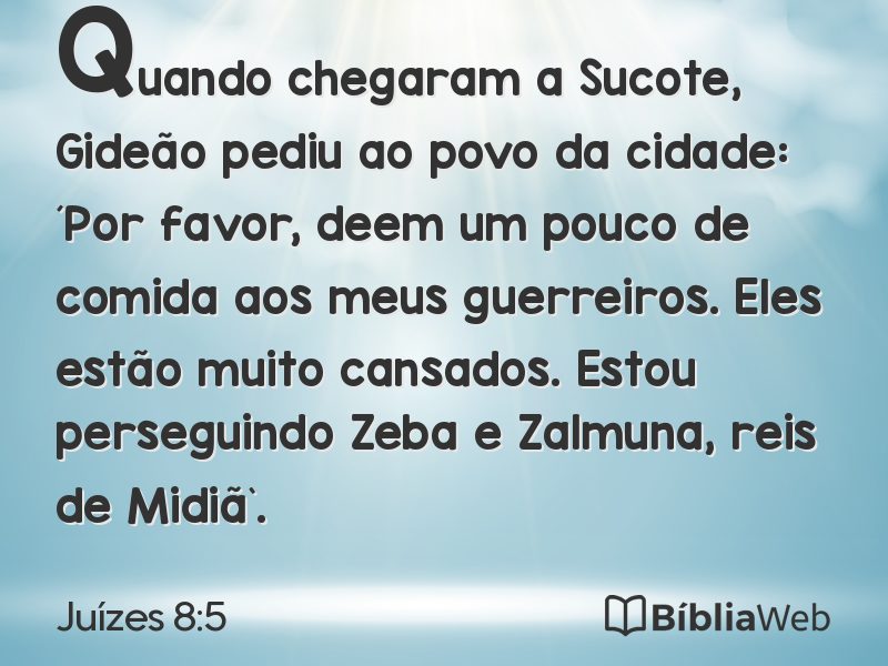 Juízes 8:5 em imagem para compartilhar