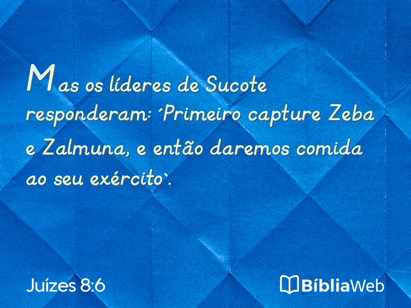 Juízes 8:6 em imagem para compartilhar