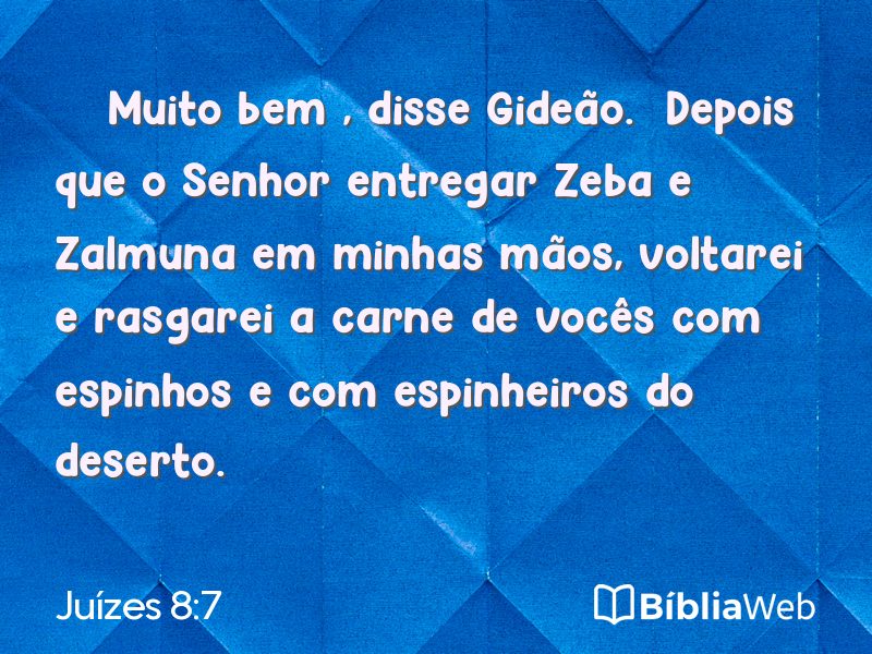 Juízes 8:7 em imagem para compartilhar