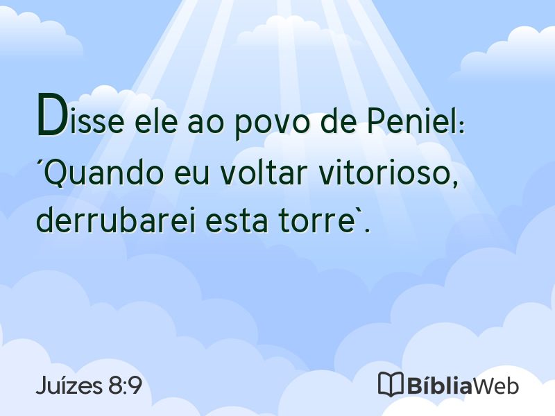 Juízes 8:9 em imagem para compartilhar