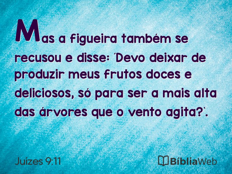 Juízes 9:11 em imagem para compartilhar