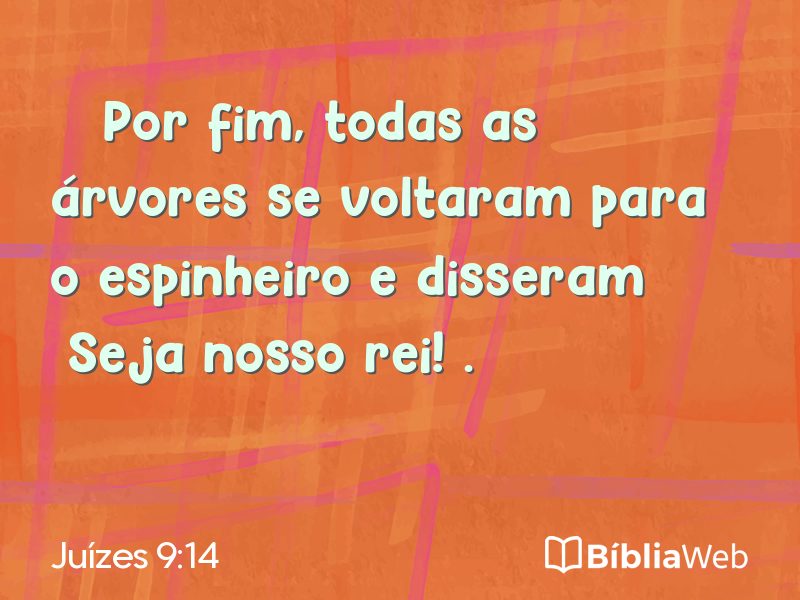 Juízes 9:14 em imagem para compartilhar
