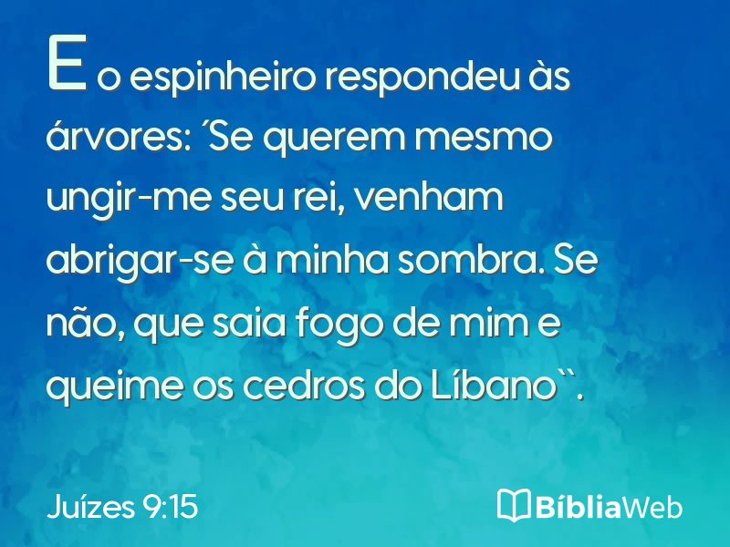 Juízes 9:15 em imagem para compartilhar