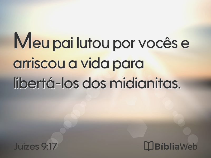 Juízes 9:17 em imagem para compartilhar