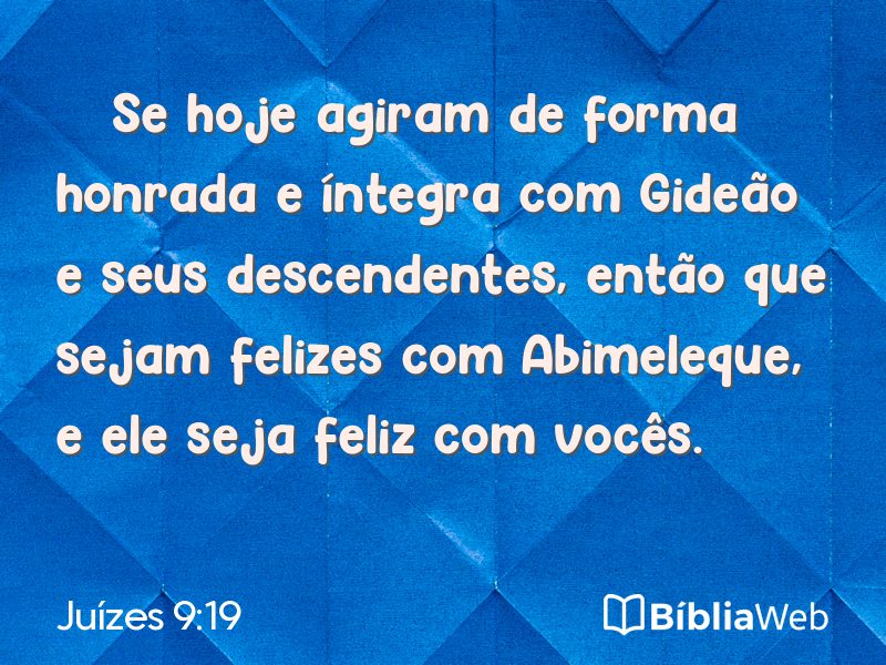 Juízes 9:19 em imagem para compartilhar