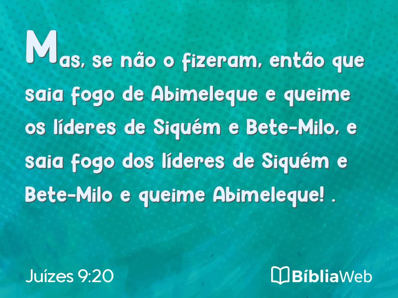 Juízes 9:20 em imagem para compartilhar