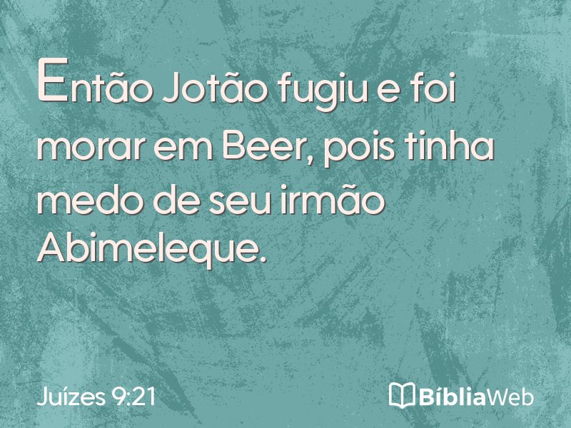 Juízes 9:21 em imagem para compartilhar
