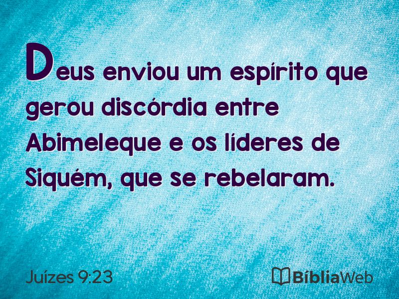 Juízes 9:23 em imagem para compartilhar