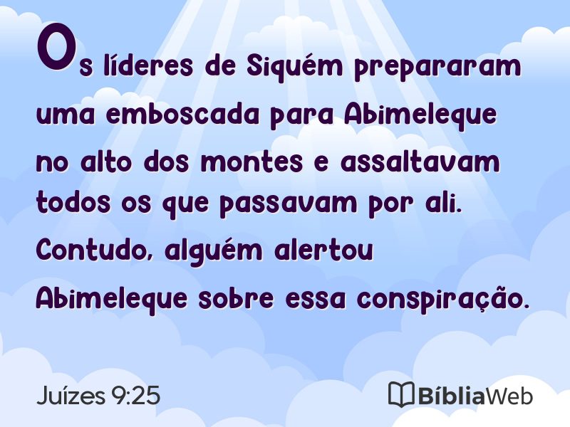Juízes 9:25 em imagem para compartilhar