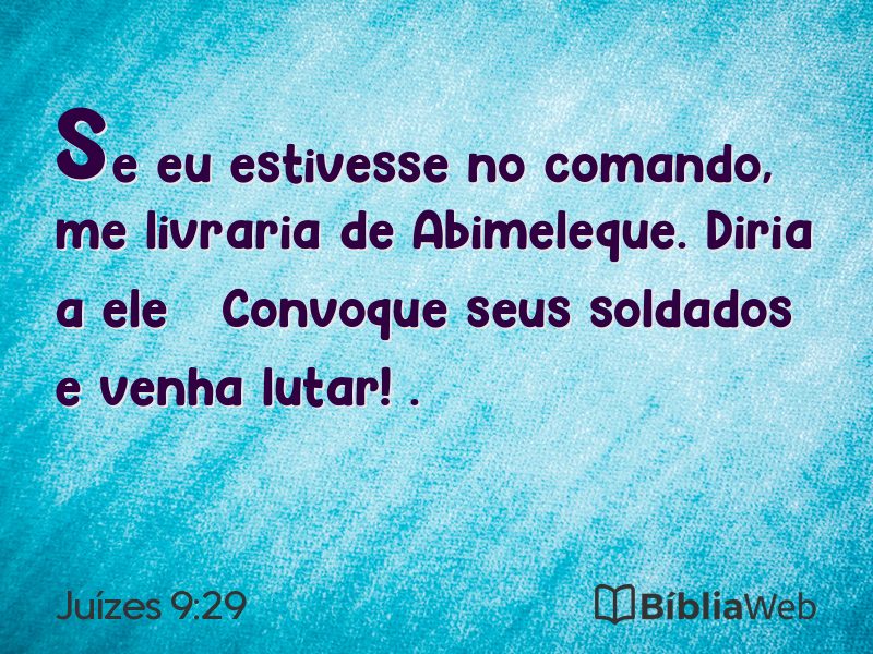 Juízes 9:29 em imagem para compartilhar