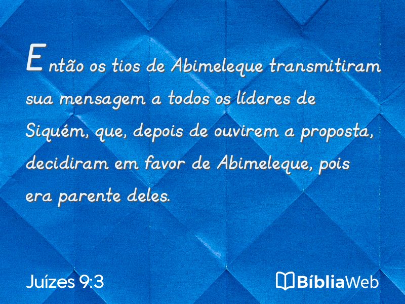 Juízes 9:3 em imagem para compartilhar
