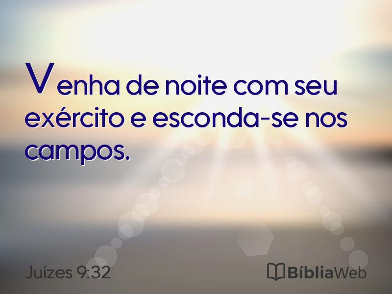 Juízes 9:32 em imagem para compartilhar
