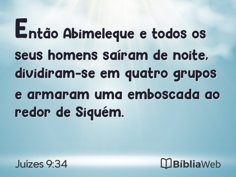 Juízes 9:34 em imagem para compartilhar
