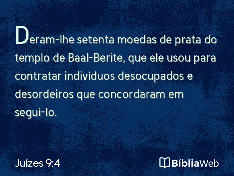 Juízes 9:4 em imagem para compartilhar