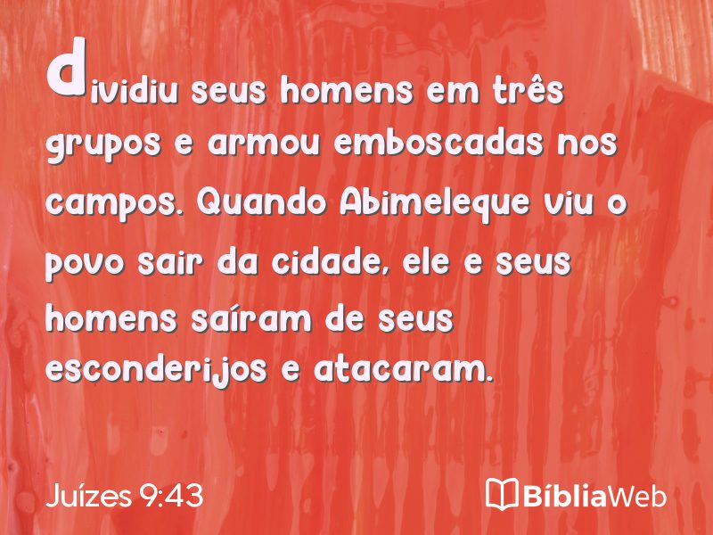 Juízes 9:43 em imagem para compartilhar