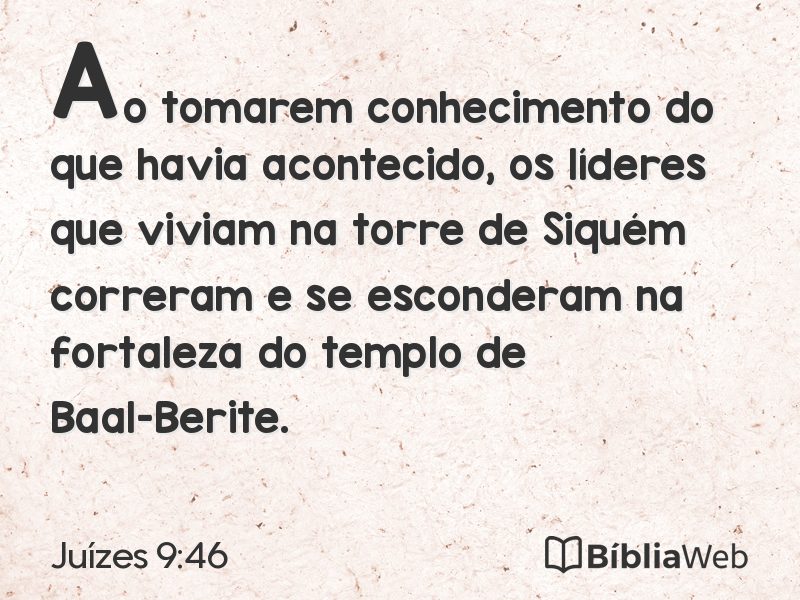 Juízes 9:46 em imagem para compartilhar