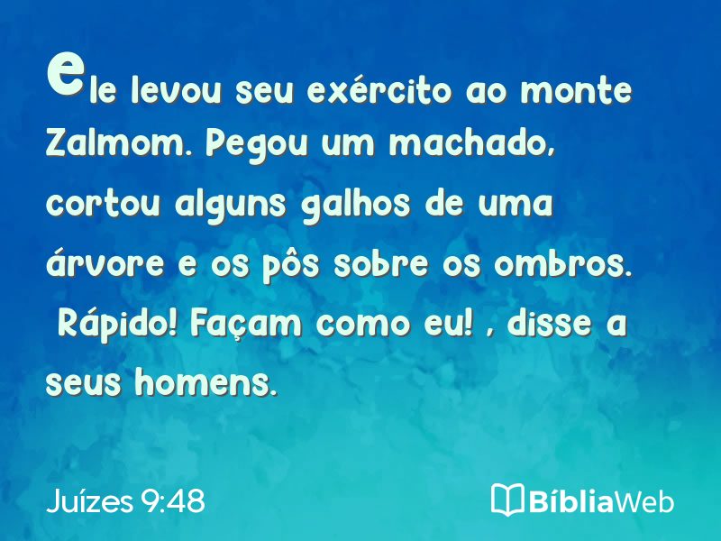 Juízes 9:48 em imagem para compartilhar