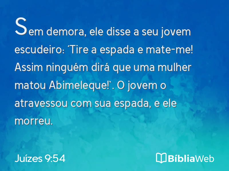 Juízes 9:54 em imagem para compartilhar