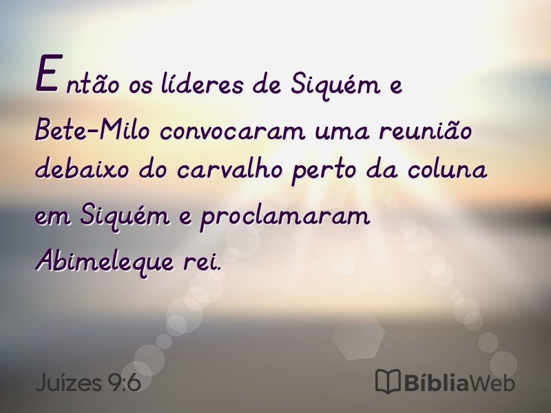 Juízes 9:6 em imagem para compartilhar