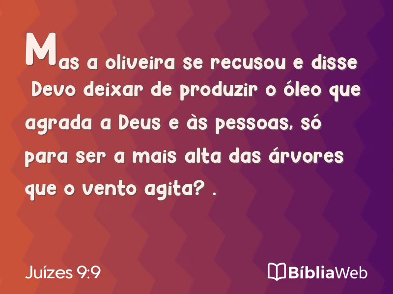 Juízes 9:9 em imagem para compartilhar