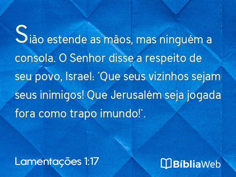 Lamentações 1:17 em imagem para compartilhar