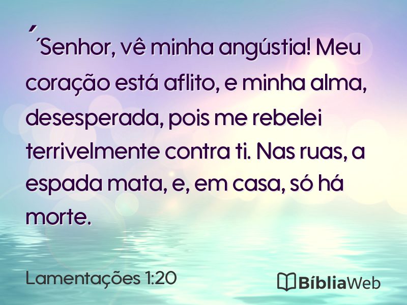 Lamentações 1:20 em imagem para compartilhar