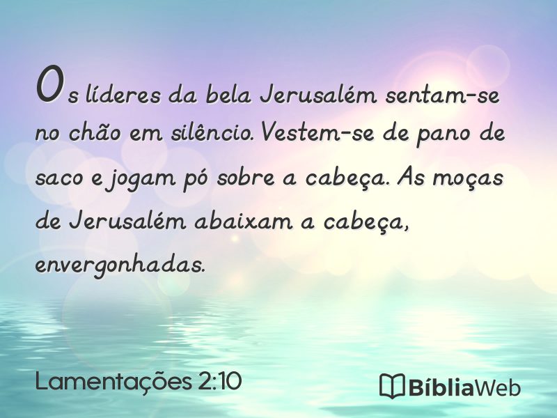 Lamentações 2:10 em imagem para compartilhar
