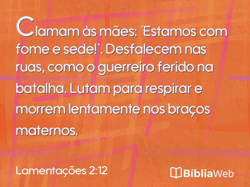 Lamentações 2:12 em imagem para compartilhar