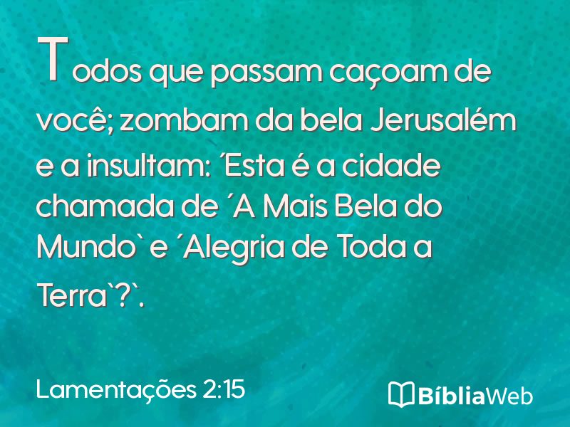Lamentações 2:15 em imagem para compartilhar