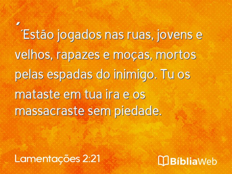 Lamentações 2:21 em imagem para compartilhar