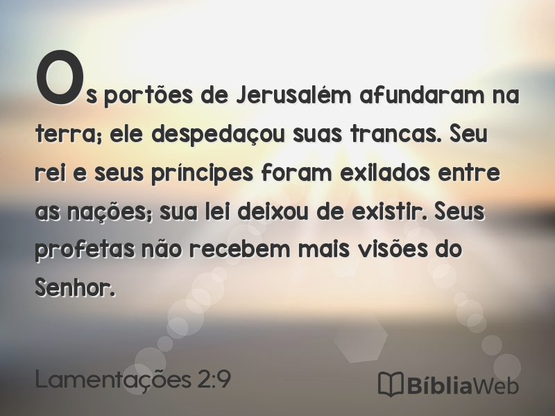 Lamentações 2:9 em imagem para compartilhar
