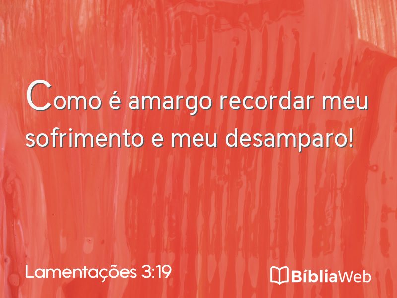 Lamentações 3:19 em imagem para compartilhar