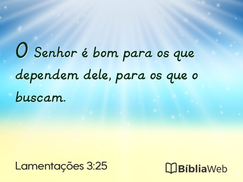Lamentações 3:25 em imagem para compartilhar