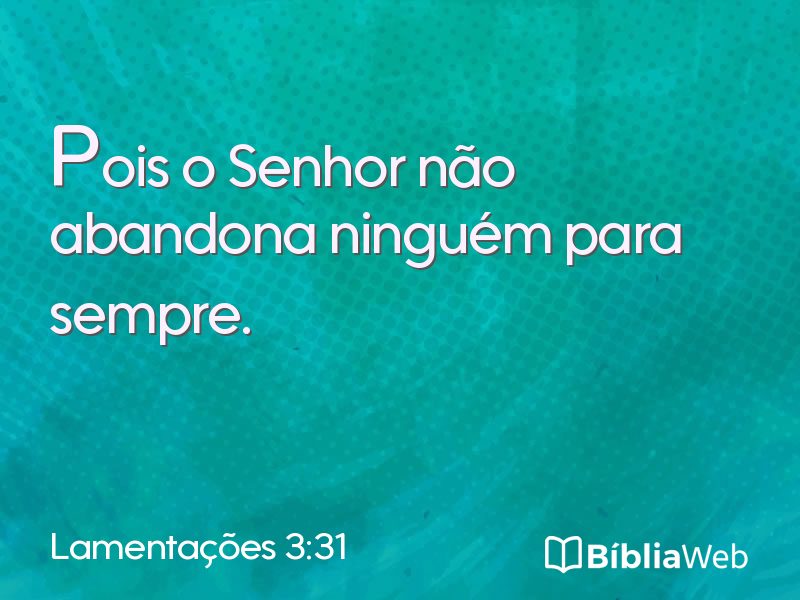 Lamentações 3:31 em imagem para compartilhar