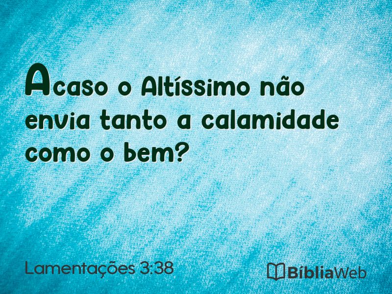 Lamentações 3:38 em imagem para compartilhar
