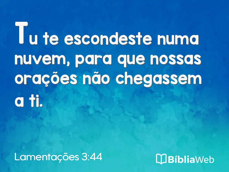 Lamentações 3:44 em imagem para compartilhar